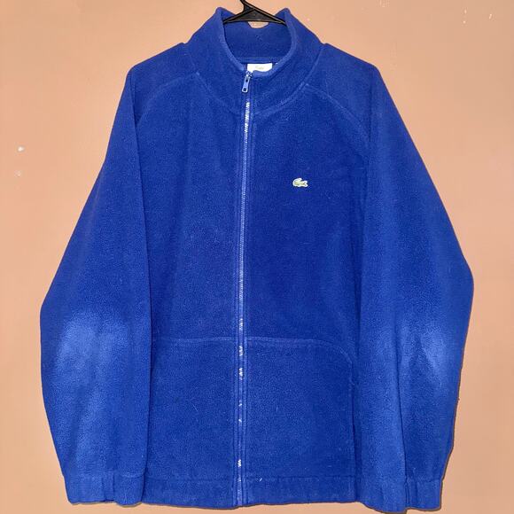 Lacoste Men's Vintage Full Zip Fleece Jacket in Royal Blue - Size Large - Picture 1 of 9